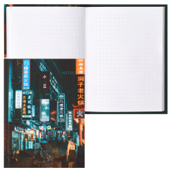 Книжка записная А6 (110*145 мм), 64 листа, клетка, книжный переплет, твердый картон 7Бц Bright city Listoff КЗФ6643807