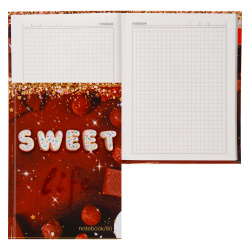 Книжка записная А6 (110*145 мм), 80 листов, клетка, книжный переплет, твердый картон 7Бц Sweet life Альт 3-80-005/40