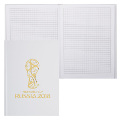 Блокнот-бизнес А6 (110*150) 80л тв обл 7Бц ЧМ по футболу 2018 Золотая эмблема мат лам тисн фольг 80ББ6лофВ1_17121