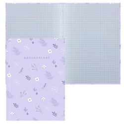 Книжка записная, А6, 105*145 мм, 160 листов, клетка, склейка, твердый картон 7Бц, Цветочный минимализм - 1, Проф-Пресс, 160-9509