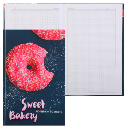 Книжка записная, А5, 135*205 мм, 80 листов, клетка, книжный переплет, твердый картон 7Бц, Донат рулит!, Альт, 3-80-072/35