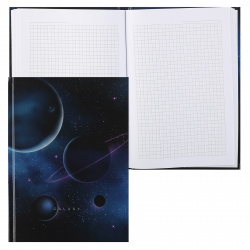 Книжка записная А5 (145*205 мм), 80 листов, клетка, книжный переплет, твердый картон 7Бц Парад планет Академия Холдинг 13416