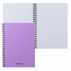 Книжка записная, А5, 148*210 мм, 80 листов, клетка, на спирали, пластик, Карамель, Erich Krause, 54166