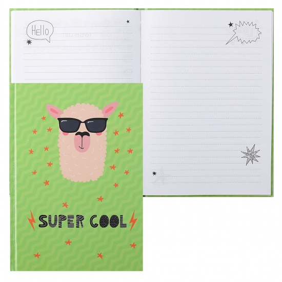 Книжка записная А5 (145*210 мм), 100 листов, линия, книжный переплет, твердый картон 7Бц Дизайн 5 Super Cool Listoff КЗ51003332