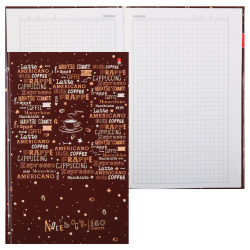 Книжка записная, А5, 135*205 мм, 160 листов, клетка, книжный переплет, твердый картон 7Бц, Coffe time, Альт, 3-160-074/21