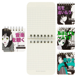 Блокнот А7 (70*70 мм), 60 листов, клетка, на спирали, ассорти 4 вида Manga anime city BrunoVisconti 3-652/02