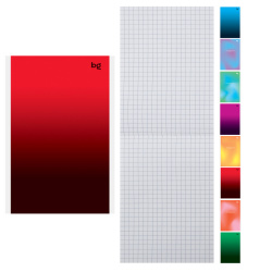 Блокнот, А6, 100*160 мм, 24 листа, клетка, на скобе, ассорти 8 видов, Моноколор Градиент, БиДжи, Б6ск24 64024