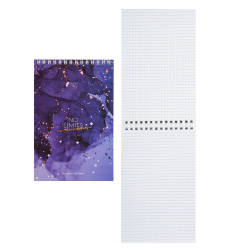 Блокнот, А5, 40 листов, клетка, на спирали, ассорти 5 видов, Мрамор, Альт, 3-40-761