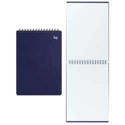 Блокнот, А5, 145*200 мм, 60 листов, клетка, на спирали, пластик, Base, БиДжи, Б5гр60_пл 57751