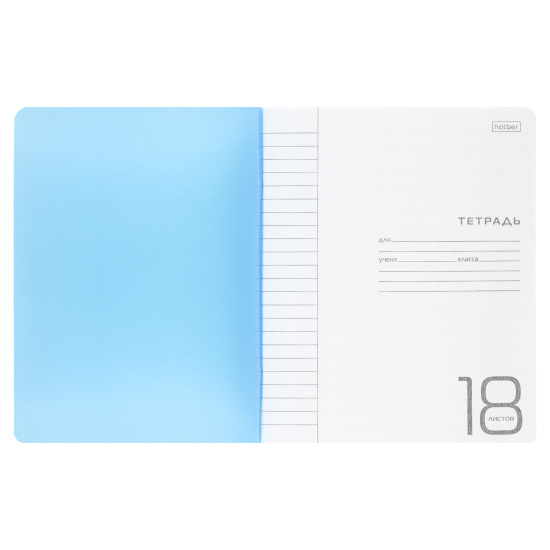 Тетрадь, 18 листов, линия, пластик, Hatber, Классика, 18Т5В2
