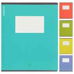 Тетрадь, 18 листов, клетка, ассорти 5 видов, Erich Krause, Unicolor Bright, MIX-PACK, 65551