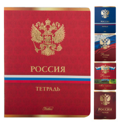 Тетрадь 48л Офис Россия мат лам фольга 3D 48Т5лофВ1 ассорти 5 видов
