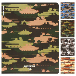Тетрадь А5, 48 листов, клетка, поля, ассорти 5 видов MIX-PACK Erich Krause Military 60605