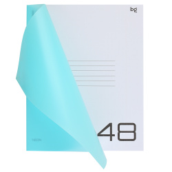 Тетрадь, 48 листов, клетка, пластик, БиДжи, Neon, UniTone, Т5ск48_пл 12472