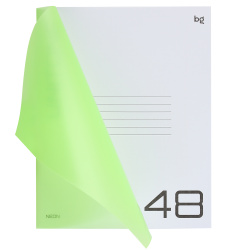 Тетрадь, А5, 48 листов, клетка, пластик, поля, БиДжи, Neon, UniTone, Т5ск48_пл 12471
