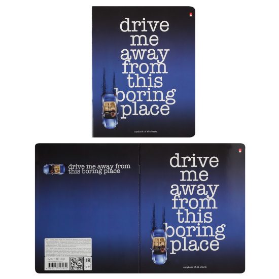 Тетрадь, А5 (165*203 мм), 48 листов, клетка, поля, ассорти 5 видов, Альт, Автодрайв, 7-48-1338