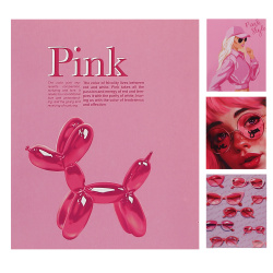 Тетрадь А5, 48 листов, клетка, поля, ассорти 4 вида Полином Barbie pink style 3348