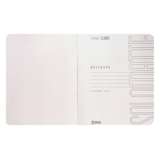 Тетрадь, А5, 48 листов, линия, ламинация Soft-touch (Velvet), Hatber, NEWtone Pastel, Серый агат, 48Т5лA2_05060