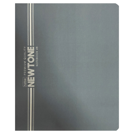 Тетрадь, А5, 48 листов, линия, ламинация Soft-touch (Velvet), Hatber, NEWtone Pastel, Серый агат, 48Т5лA2_05060