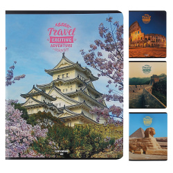 Тетрадь 80л Travel adventure Т5ск80 5193 ассорти 4 вида