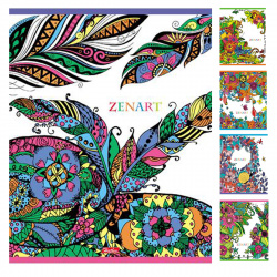Тетрадь 96л Прочее ZenArt doodle глянц лам 96Т5В1 ассорти 5 видов