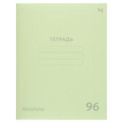 Тетрадь, А5, 96 листов, клетка, пластик, поля, NovaTone, БиДжи, Зеленое яблоко, Т5ск96_пл 57952