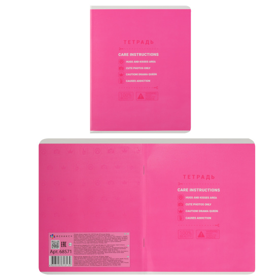 Тетрадь, А5, 96 листов, клетка, поля, ассорти 5 видов, Феникс, Профайл, 68571