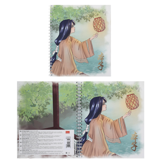 Тетрадь А5, 48 листов, клетка, на спирали, ассорти 4 вида Anime dreams Полином 3366-48