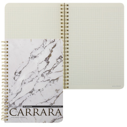 Тетрадь, А5, 60 листов, клетка, на спирали, Carrara, BrunoVisconti, 7-60-201/25