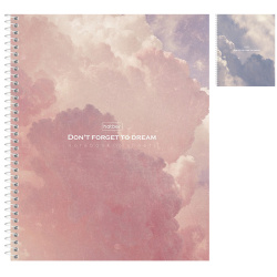 Тетрадь, А5, 96 листов, клетка, на спирали, ассорти 2 вида, Dream, Hatber, 96Т5лВ1сп