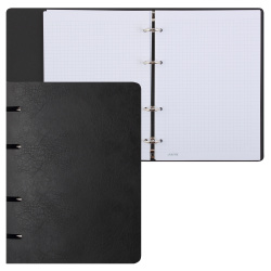 Тетрадь на кольцах, А5, 80 листов, клетка, Eco Leather, deVENTE, 2057535