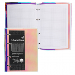 Тетрадь 120л на кольцах ПВХ обл Chameleon со смен блок ПБП1204610 зол