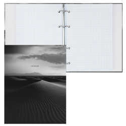 Тетрадь на кольцах, А5, 160 листов, клетка, Природа в черно-белом, Проф-Пресс, 160-8953