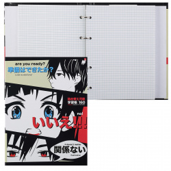 Тетрадь на кольцах А5, 160 листов, клетка, поля Manga Anime Альт 7-160-081/132