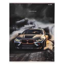 Тетрадь, А4, 48 листов, клетка, на скобе, Проф-Пресс, Автомобиль в тумане, Т48-2254