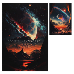 Тетрадь А4 48л клетка обл мел карт Полином Cosmic Landscape выб лак 3478 ассорти 2 вида