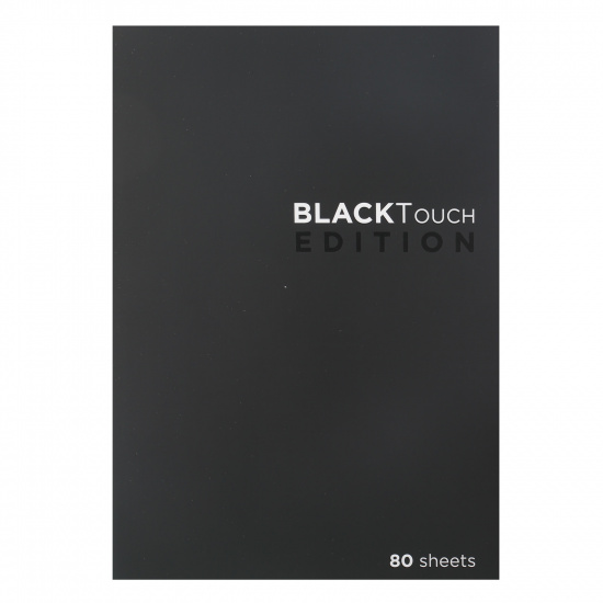 Тетрадь А4, 80 листов, клетка, на скобе Полотняный завод Black touch 027643