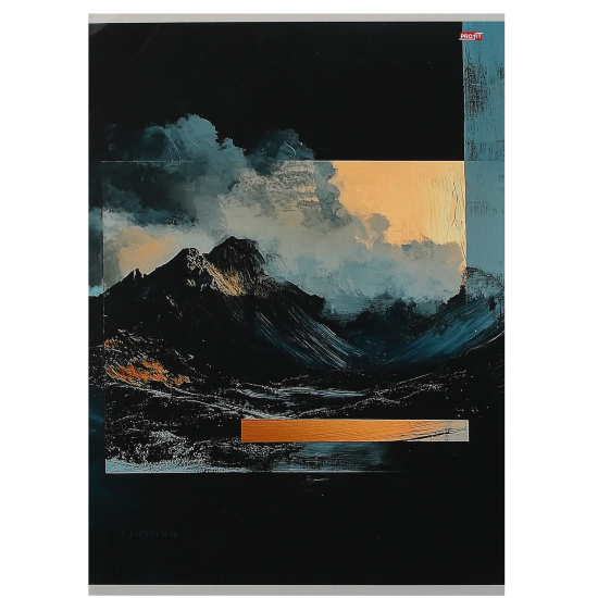 Тетрадь, А4, 80 листов, клетка, на скобе, Проф-Пресс, Тёмные горы, Т80-4867