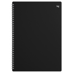 Тетрадь А4 80л клетка дв спир BG Base пласт обл Т4гр80_пл 08689 черная