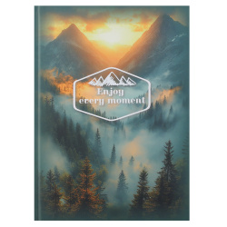 Книжка записная, А4, 80 листов, клетка, книжный переплет, KLERK, Горные вершины, 253954