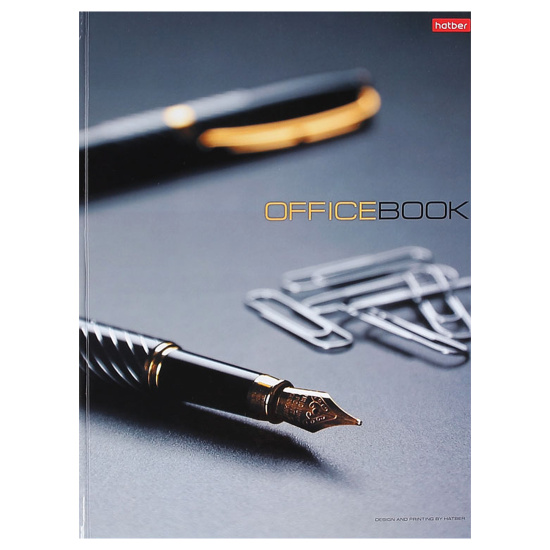 Бизнес-блокнот А4, 120 листов, клетка цветная, книжный переплет Hatber Office book 120ББ4B1_07971