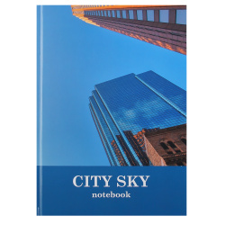 Книжка записная, А4, 120 листов, клетка, книжный переплет, FIORENZO, City sky, 253961