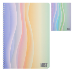 Тетрадь, А4, 96 листов, клетка, на спирали, ассорти 2 вида, Hatber, Mist, 96Т4лВ1гр