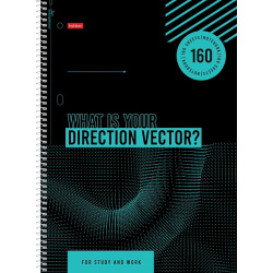 Тетрадь, А4, 160 листов, клетка, на спирали, Hatber, Главный вектор, 160Ттр4В1сп_32179