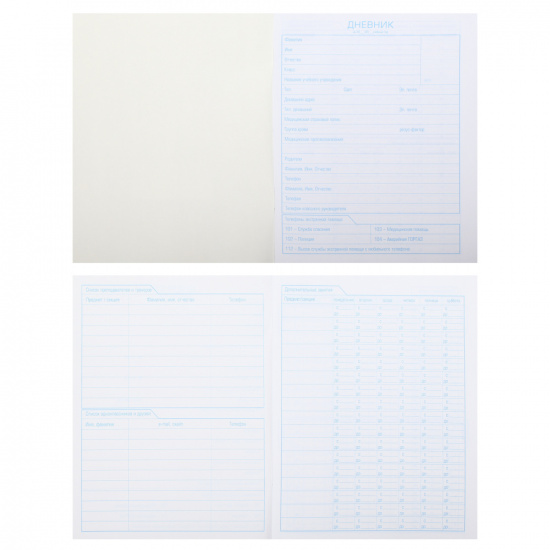 Дневник 1-11 класс, универсальный, мелованный картон Белый Hatber 40Д5B_03610