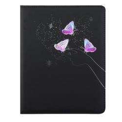 Дневник, 1-11 класс, для девочек, твердый картон 7Бц, кожзам Soft-touch (Velvet), поролон, гимн, Бабочки в руке, КОКОС, 240112