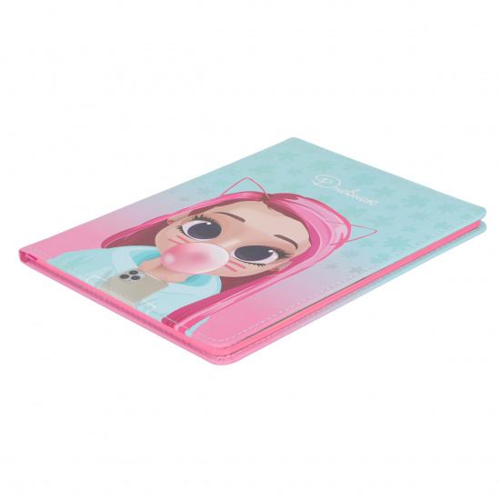 Дневник 1-11 класс, для девочек, твердый картон 7Бц, кожзам, поролон Bubble Girl КОКОС 230086