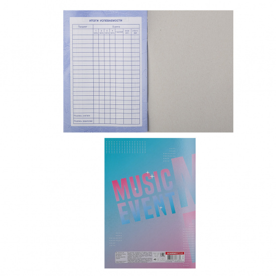 Дневник для музыкальной школы 1-11 класс, для девочек, мелованный картон Наушники Академия Холдинг 13710