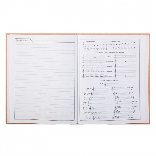 Дневник для музыкальной школы универсальный, твердый картон 7Бц Котики с нотками Hatber 48ДТмз5В_28537
