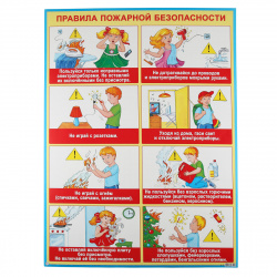 Плакат Правила пожарной безопасности, 499*691мм Правила пожарной безопасности Мир открыток 0-02-337А